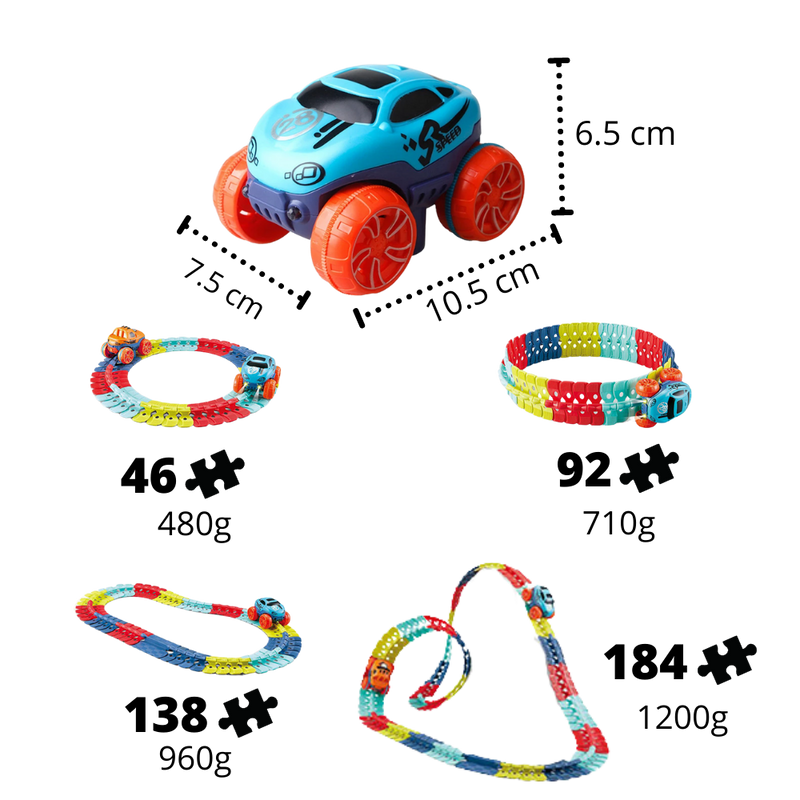 Flexible Rail Car Toy For Kids