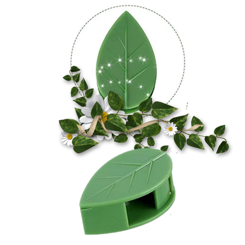 Pack of 20 Leaf-Shaped Adhesive Clips for Climbing Plants