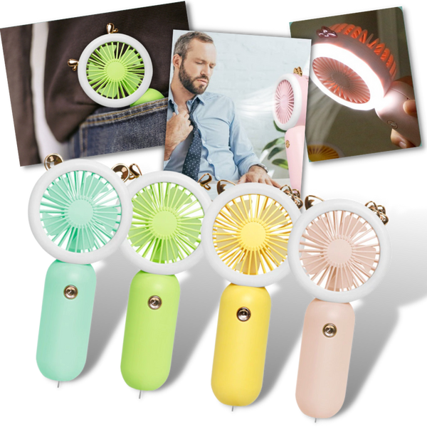 Handheld Pocket USB Fan with LED