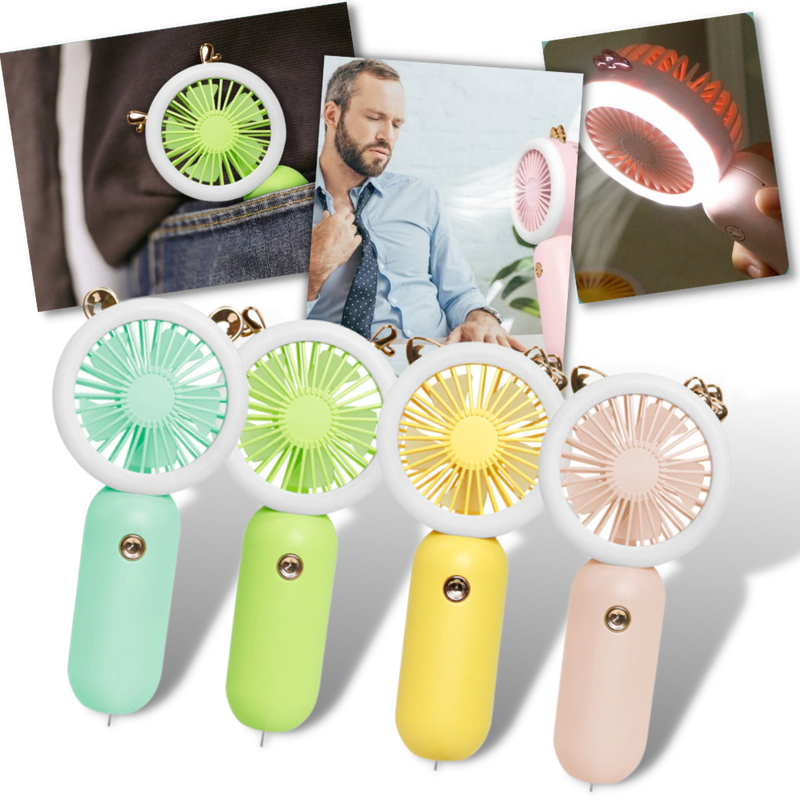 Handheld Pocket USB Fan with LED