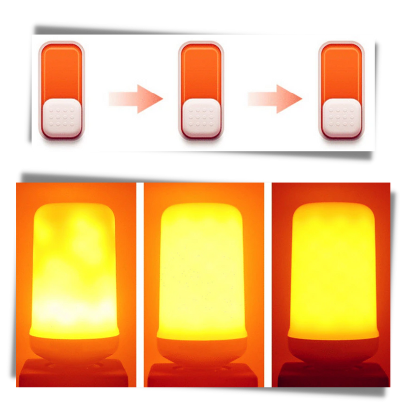 LED Lamp with Flame Effect