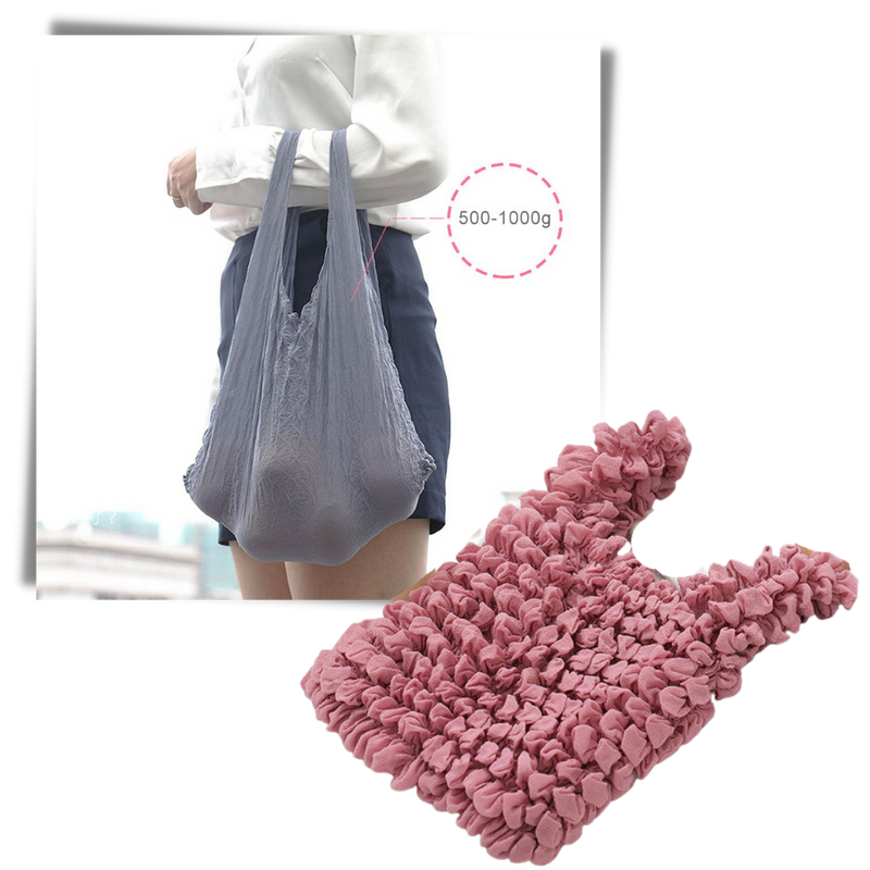 Pleated Stretch Shopping Bag