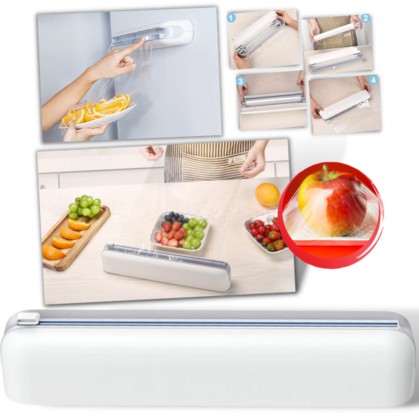Plastic Food Wrap Dispenser and Cutter