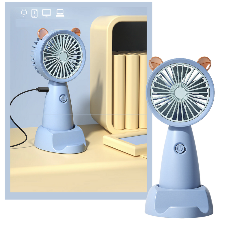 Mini USB Fan With Phone Holder