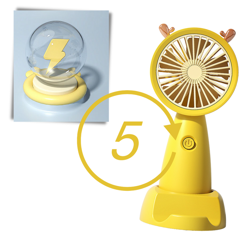 Mini USB Fan With Phone Holder
