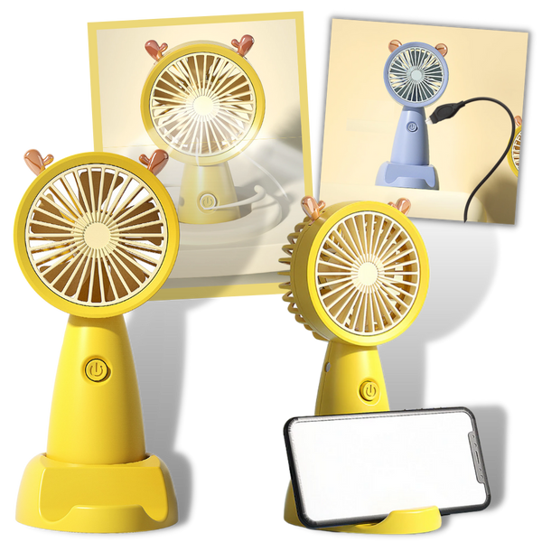 Mini USB Fan With Phone Holder