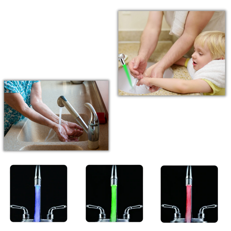 Tap Nozzle With Colour-Changing Temperature Sensor