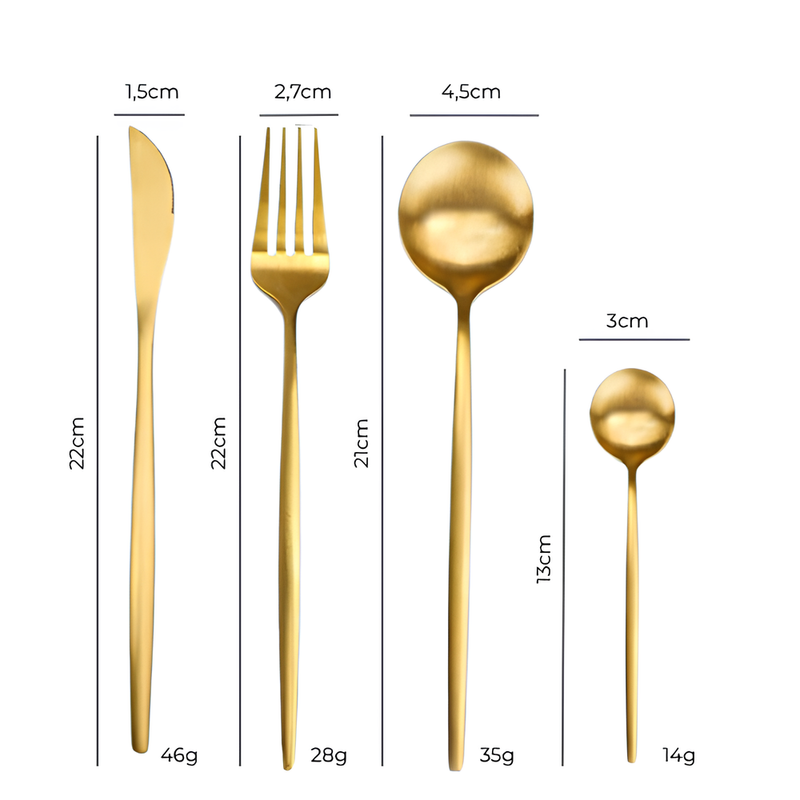 ✨ Luxury Dining Set – Rotating Buffet Server + 48-Piece Gold Cutlery