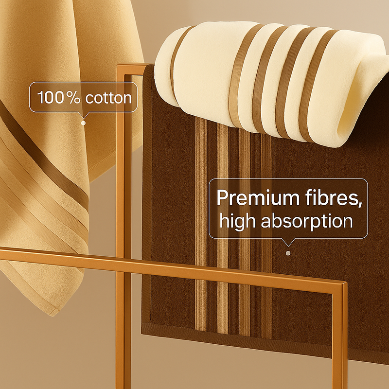 🔥 Complete Luxury Set: 15 Bath Towels + 5 Face Towels Free