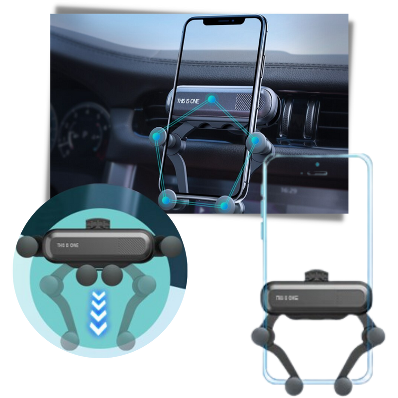 Gravity car phone holder