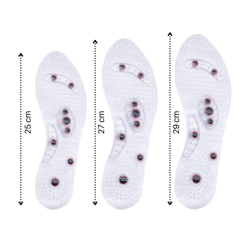 Magnetic acupressure foot insoles