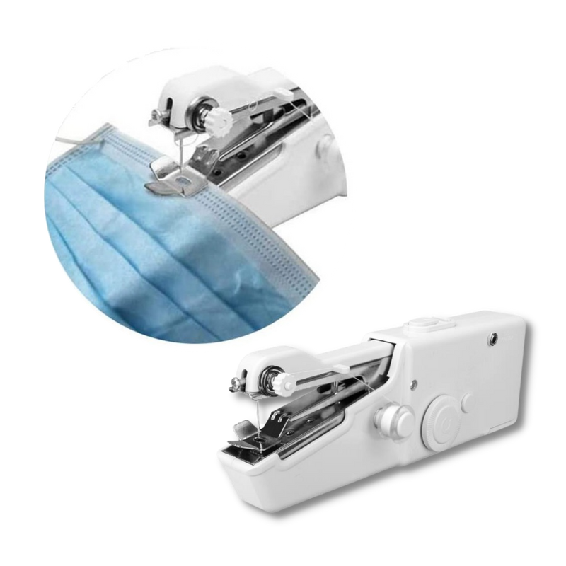 Handheld sewing machine and sewing kit
