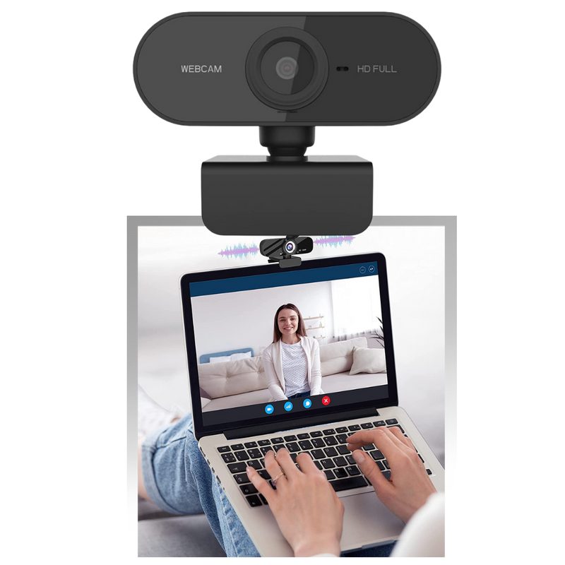 Rotating 1080p HD USB Webcam with Microphone