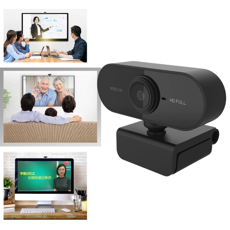 Rotating 1080p HD USB Webcam with Microphone