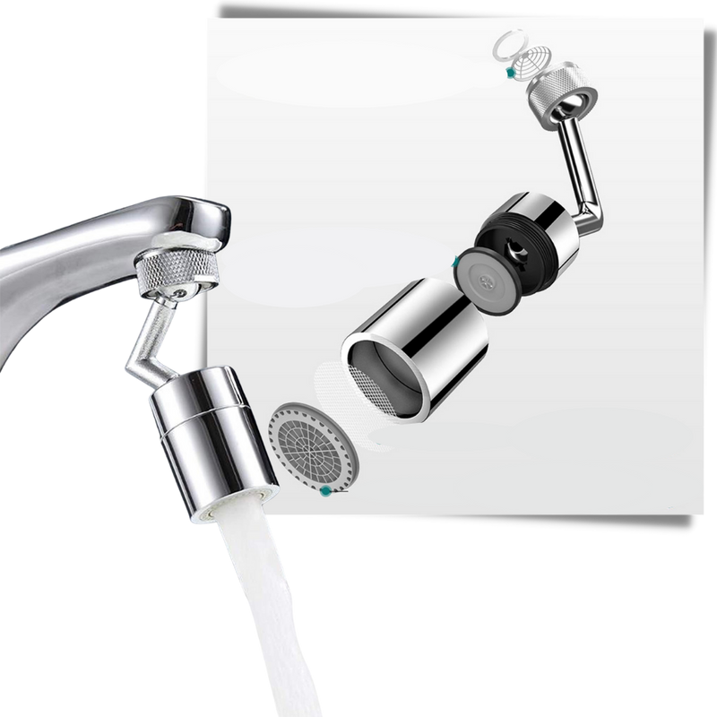 Rotating anti splash 360° swivel faucet nozzle