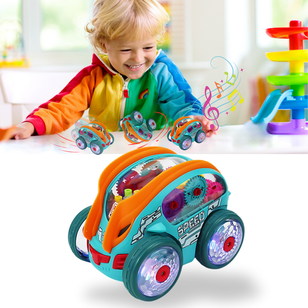 Gear-Powered Speedlite Toy Car