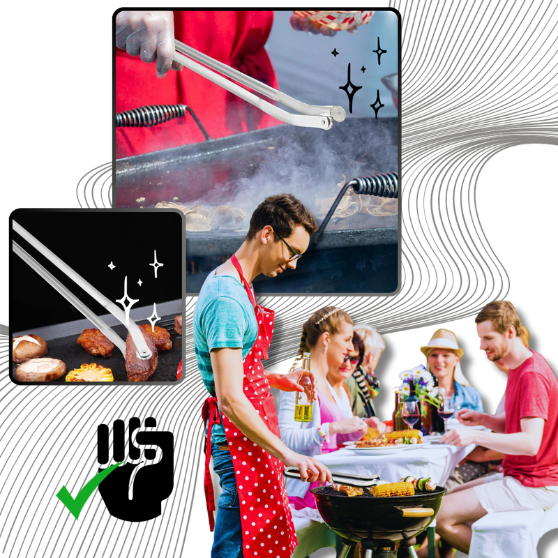 Heat Resistant Barbecue Flip Tongs