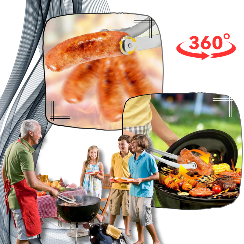 Heat Resistant Barbecue Flip Tongs