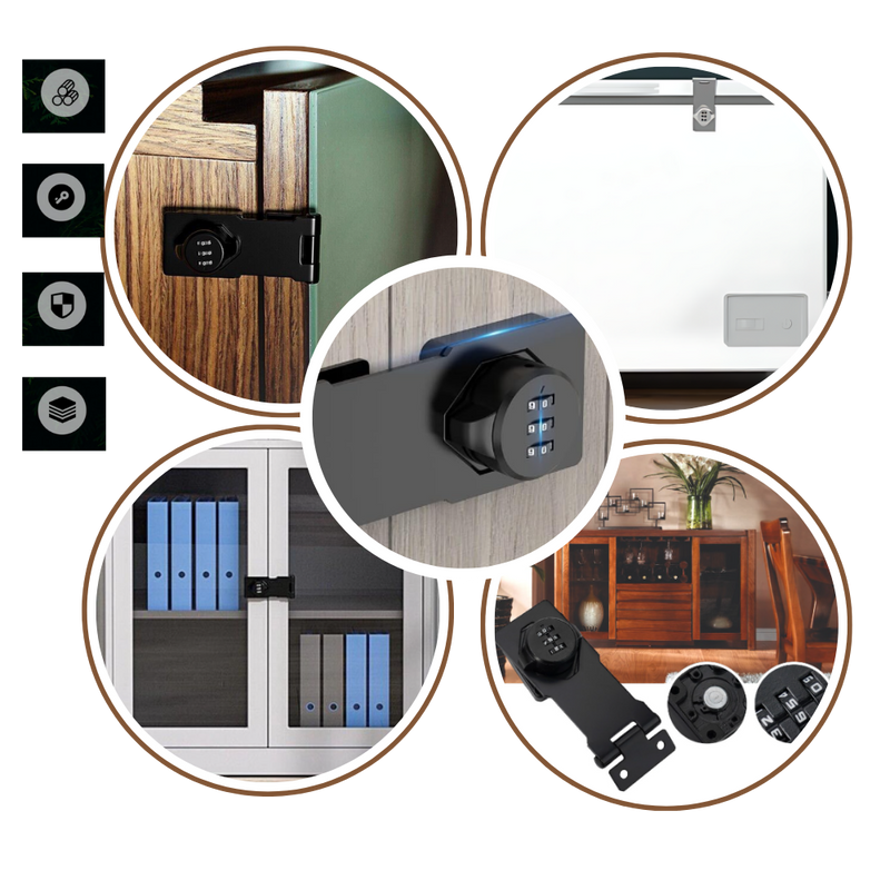 Keyless Quick Installation Cabinet Lock
