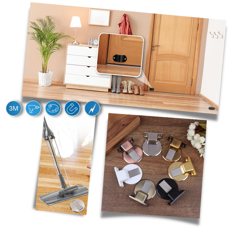 Magnetic Door Stopper in Stainless Steel