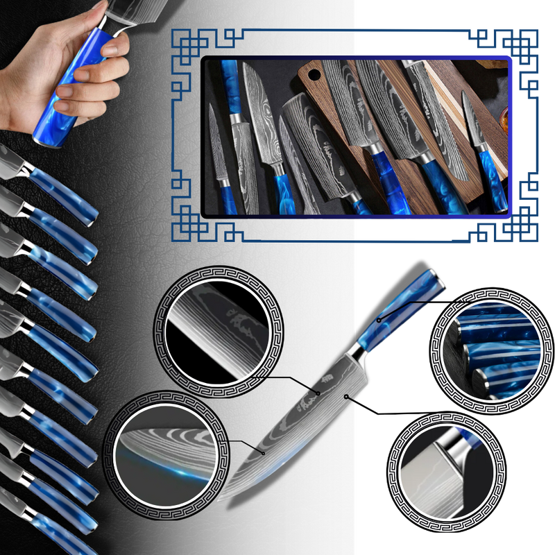 Ocean Blue Japanese Knives