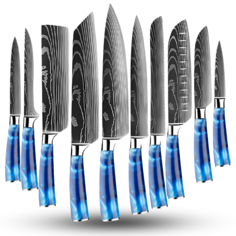 Ocean Blue Japanese Knives