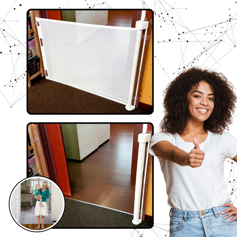 Retractable Sturdy Mesh Pet & Baby Gate