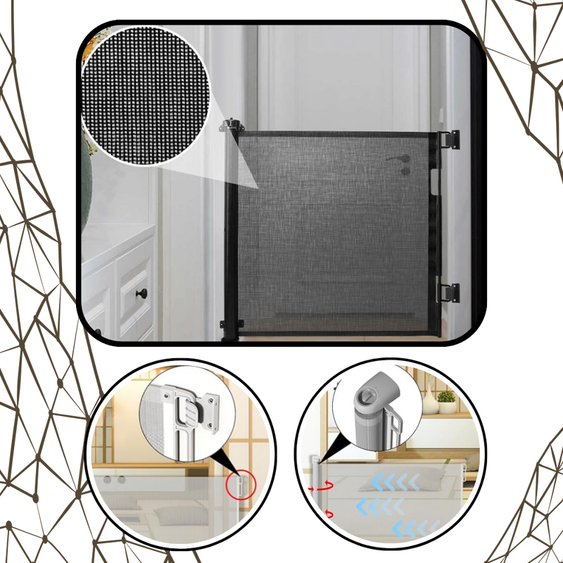 Retractable Sturdy Mesh Pet & Baby Gate