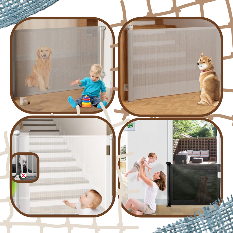 Retractable Sturdy Mesh Pet & Baby Gate